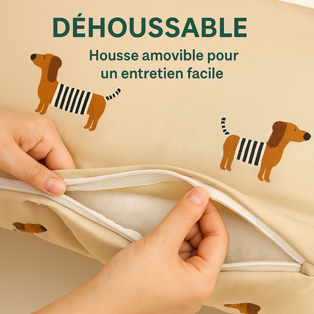 Tour de lit bébé | Sublimeo Confort Total – Teckel Sable Illustré