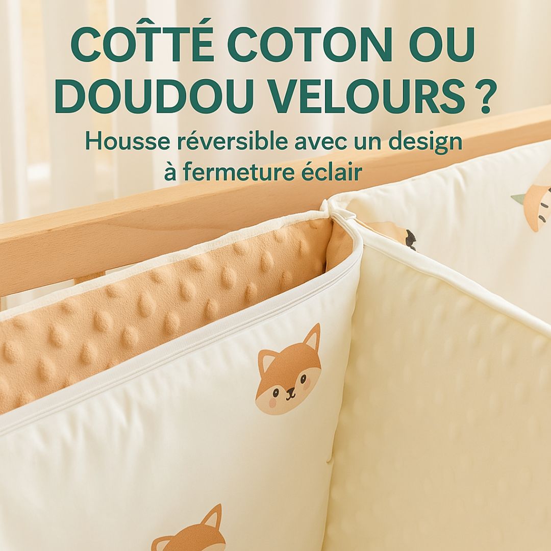 Tour de Lit Bébé | Sublimeo Confort Total – Renardeau Blanc Doux