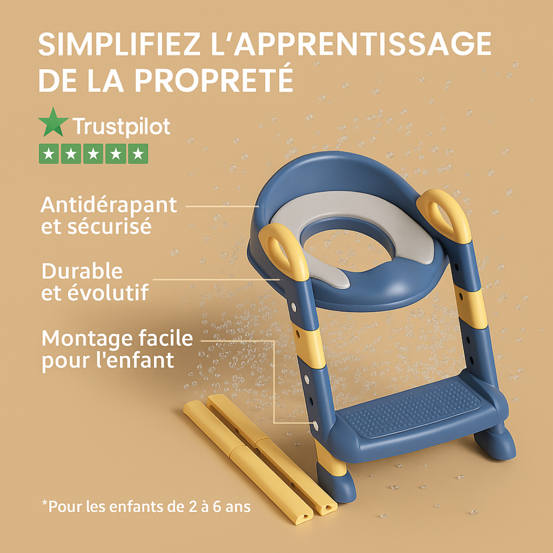 Réducteur toilette enfant avec marche