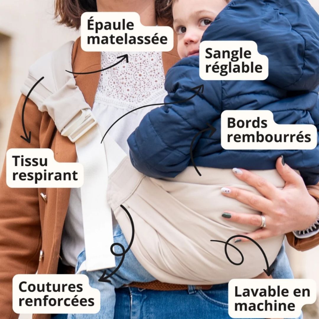 Porte-bébé d’appoint | le + rapide & confortable du marché
