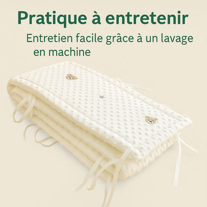 Tour de Lit Bébé | Sublimeo Confort Total – Ourson Blanc Crème