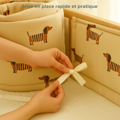 Tour de lit bébé | Sublimeo Confort Total – Teckel Sable Illustré