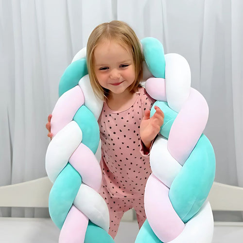 Tresse de Lit Bébé | Sublimeo Rose Blanc Vert